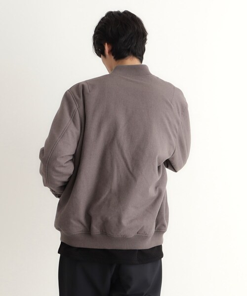 【セール】シャークスキン薄中綿リブブルゾン（ブルゾン）｜THE SHOP TK （ザ ショップ ティーケー ）