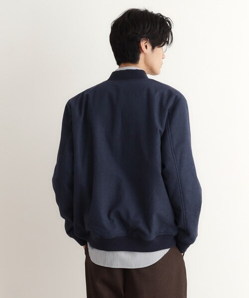 【セール】シャークスキン薄中綿リブブルゾン（ブルゾン）｜THE SHOP TK （ザ ショップ ティーケー ）