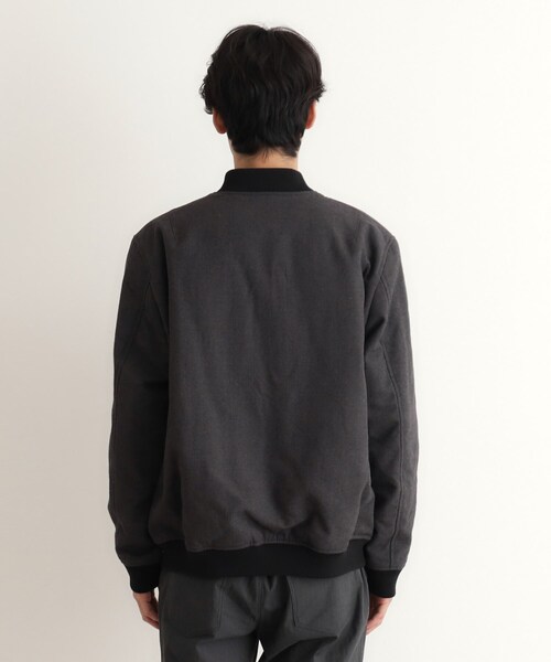 【セール】シャークスキン薄中綿リブブルゾン（ブルゾン）｜THE SHOP TK （ザ ショップ ティーケー ）