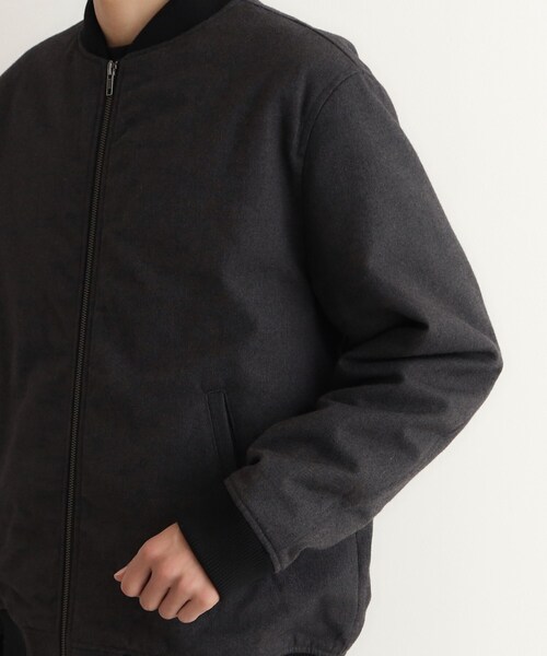 【セール】シャークスキン薄中綿リブブルゾン（ブルゾン）｜THE SHOP TK （ザ ショップ ティーケー ）