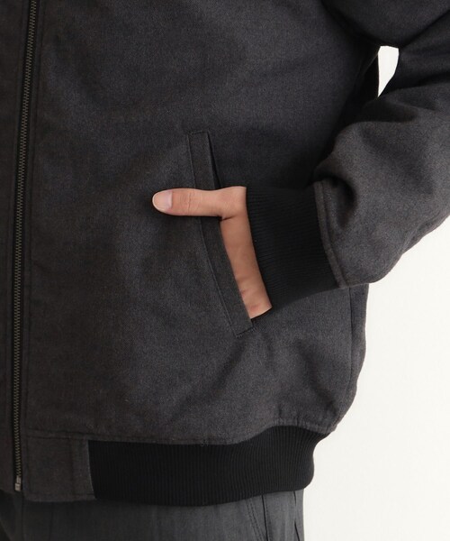 【セール】シャークスキン薄中綿リブブルゾン（ブルゾン）｜THE SHOP TK （ザ ショップ ティーケー ）