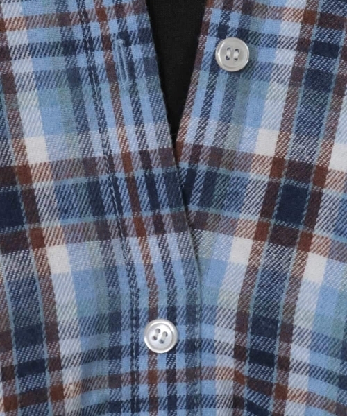 a.v.v（アーヴェヴェ）の「[160]フーディーパーカーシャツレイヤードトップス（シャツ/ブラウス・キッズ・ブラック/ブルー・160）」の6枚目の写真