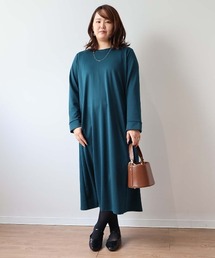 【L～5L 大きいサイズ】ポンチサックワンピース