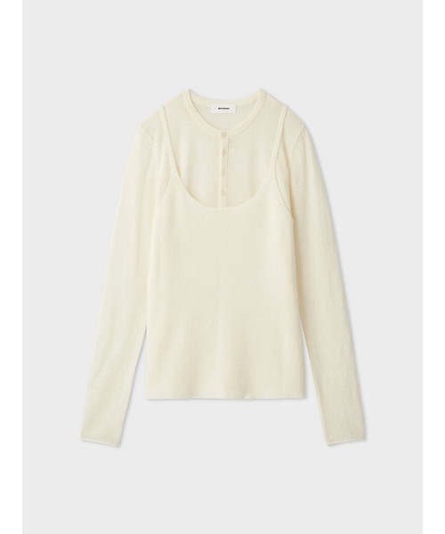MIESROHE（ミースロエ）の「レイヤードモヘアニットTOPS