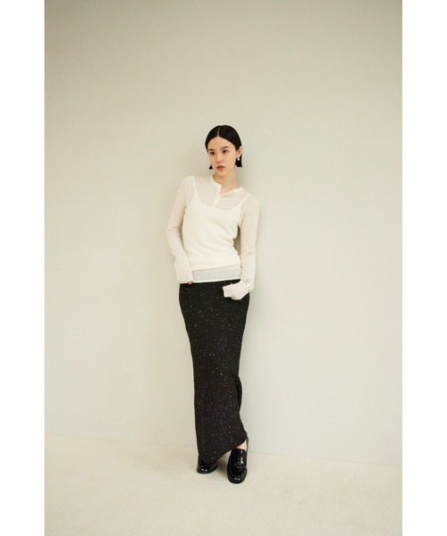 MIESROHE（ミースロエ）の「レイヤードモヘアニットTOPS