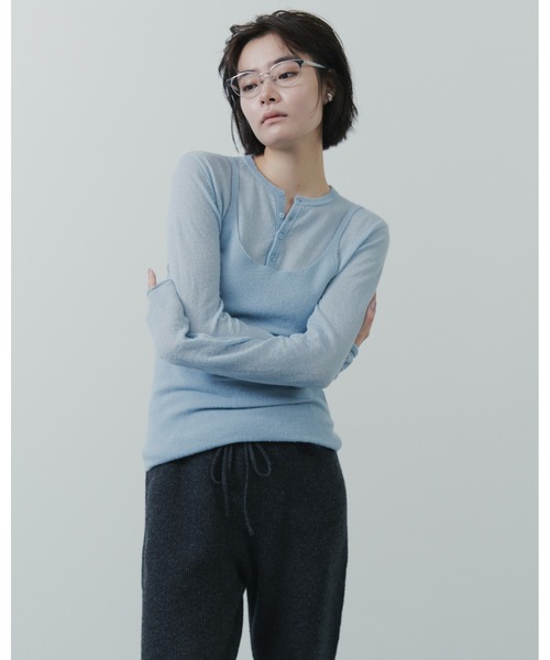 MIESROHE（ミースロエ）の「レイヤードモヘアニットTOPS（ニット