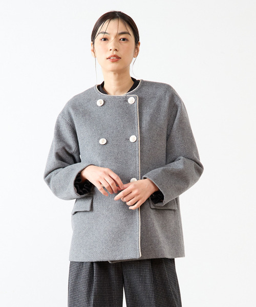 【セール】【LOURMARIN】ダブルブレストコート（その他アウター）｜Lourmarin（ルールマラン）