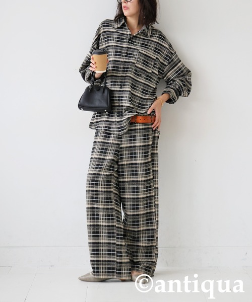 antiqua(アンティカ)の「チェック柄パンツ(その他パンツ・レディース・ブラック・MEDIUM/LARGE)」の18枚目の写真