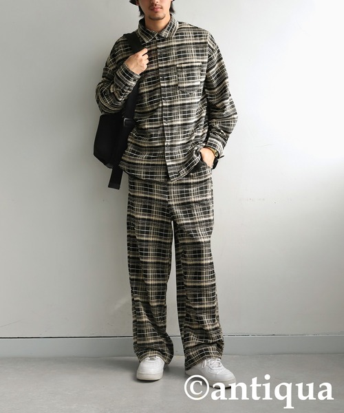 antiqua(アンティカ)の「チェック柄パンツ(その他パンツ・レディース・ブラック・MEDIUM/LARGE)」の5枚目の写真