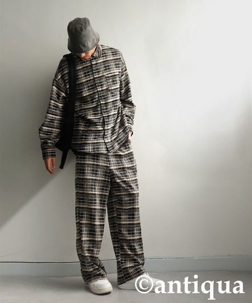 antiqua(アンティカ)の「チェック柄パンツ(その他パンツ・レディース・ブラック・MEDIUM/LARGE)」の6枚目の写真