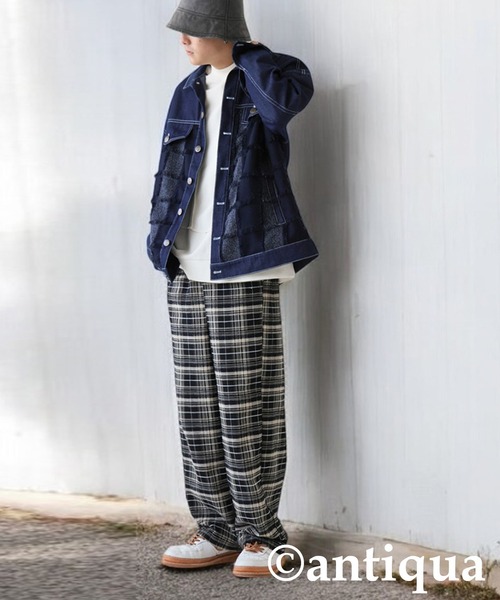 antiqua(アンティカ)の「チェック柄パンツ(その他パンツ・レディース・ブラック・MEDIUM/LARGE)」の8枚目の写真