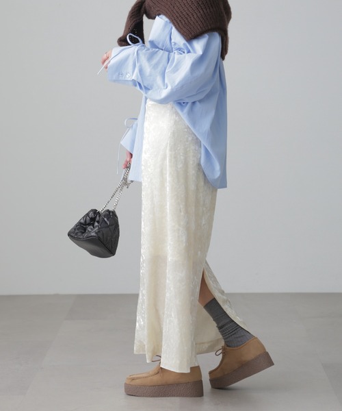 FREE'S MART(フリーズマート)の「◆クラッシュベロアナロースカート(スカート・レディース・ホワイト/ブラック/グレー・SMALL/MEDIUM)」の13枚目の写真