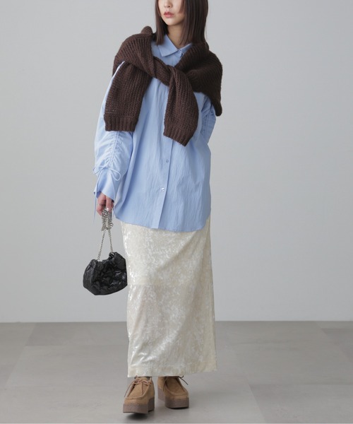 FREE'S MART(フリーズマート)の「◆クラッシュベロアナロースカート(スカート・レディース・ホワイト/ブラック/グレー・SMALL/MEDIUM)」の15枚目の写真