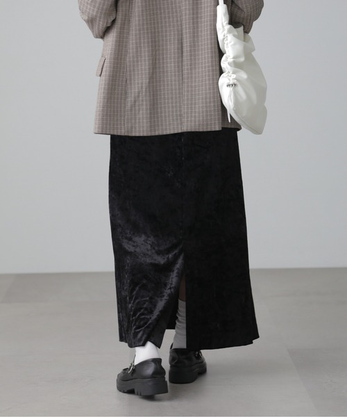 FREE'S MART(フリーズマート)の「◆クラッシュベロアナロースカート(スカート・レディース・ホワイト/ブラック/グレー・SMALL/MEDIUM)」の22枚目の写真