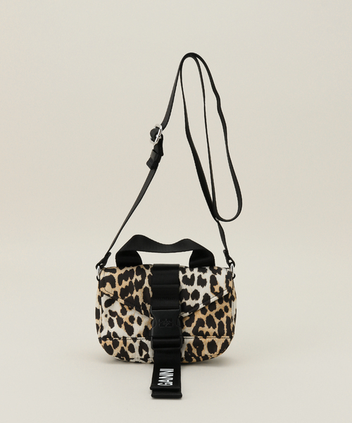 関税負担なし☆Ganni ガニーRECYCLED TECH MINIショルダーバッグ ガニー GANNI RECYCLED TECH MINI SATCHEL レディース バック