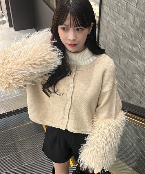 mellowneon（メロウネオン）の「ファースリーブニット