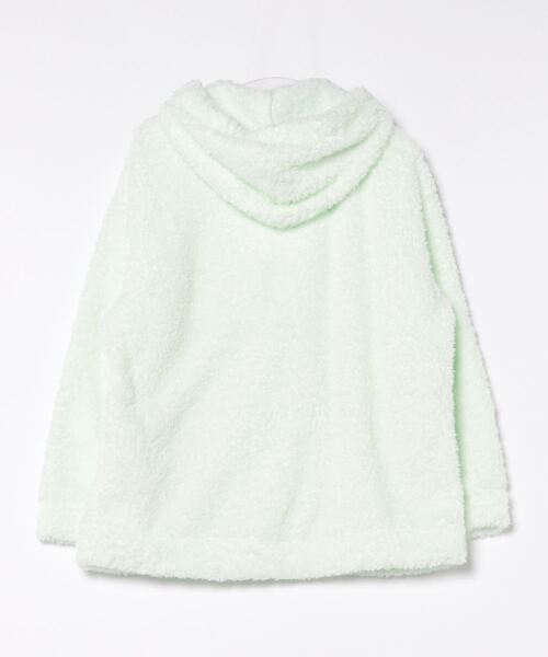 AMOSTYLE BY Triumph（アモスタイルバイトリンプ）の「もこもこパーカー AMSTNW03 ROBE10 JX（ルームウェア/パジャマ・レディース・ホワイト/グリーン・M-L）」の10枚目の写真