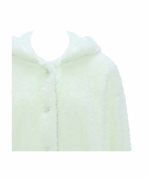 AMOSTYLE BY Triumph（アモスタイルバイトリンプ）の「もこもこパーカー AMSTNW03 ROBE10 JX（ルームウェア/パジャマ・レディース・ホワイト/グリーン・M-L）」の6枚目の写真