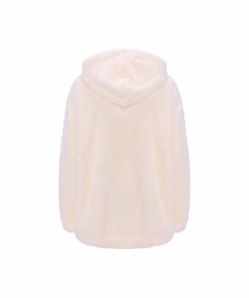 AMOSTYLE BY Triumph（アモスタイルバイトリンプ）の「もこもこパーカー AMSTNW03 ROBE10 JX（ルームウェア/パジャマ・レディース・ホワイト/グリーン・M-L）」の8枚目の写真