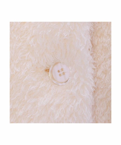 AMOSTYLE BY Triumph（アモスタイルバイトリンプ）の「もこもこパーカー AMSTNW03 ROBE10 JX（ルームウェア/パジャマ・レディース・ホワイト/グリーン・M-L）」の9枚目の写真