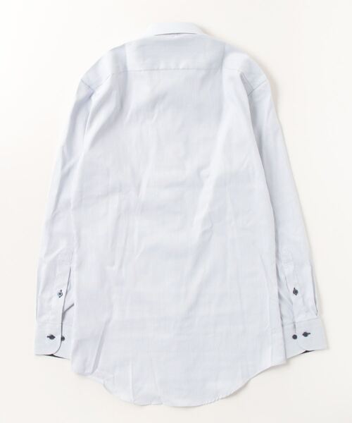TOKYO SHIRTS（トウキョウシャツ）の「透け防止 形態安定ノーアイロン レギュラー 長袖ビジネスワイシャツ（ビジネスシャツ・メンズ・ブルー・首回り39cm-裄丈80cm/首回り39cm-裄丈84cm/首回り41cm-裄丈82cm/首回り41cm-裄丈86cm/首回り42cm-裄丈82cm/首回り42cm-裄丈86cm/首回り43cm-裄丈82cm/首回り43cm-裄丈86cm/首回り37cm-裄丈80cm/首回り37cm-裄丈84cm）」の3枚目の写真