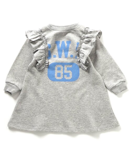 BREEZE(ブリーズ)の「カレッジフリルワンピース(ワンピース・キッズ・パープル/マスタード/グレー・100/80/90/110/120/130/140)」の6枚目の写真