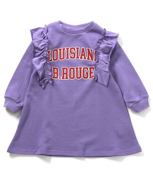 BREEZE(ブリーズ)の「カレッジフリルワンピース(ワンピース・キッズ・パープル/マスタード/グレー・100/80/90/110/120/130/140)」の8枚目の写真