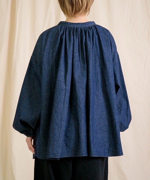 Brocante（ブロカント）の「[Brocante / ブロカント] 5ozデニム フラールシャツ（シャツ/ブラウス・レディース・ワンウォッシュ・2）」の9枚目の写真