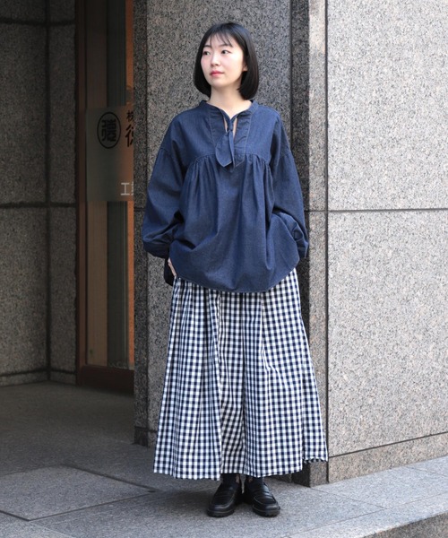 ブロカント Brocante 5ozデニム フラールシャツ 36-320E (2025SS 春夏) 爆買 Brocante / ブロカント] 5ozデニム フラールシャツ（シャツ