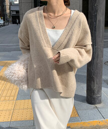 DouDou | 深Vニットプルオーバー(ニット/セーター)