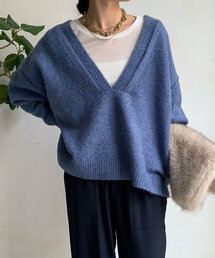 DouDou | 深Vニットプルオーバー(ニット/セーター)