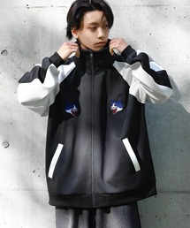 ZIP FIVE | 【ZIP FIVE】 アニマル 刺繍 サイドライン ハイネック 長袖 トラックジャケット / スカジャン・スカジャージ(ジャージ)