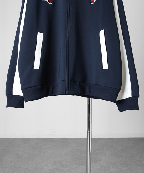 ZIP FIVE（ジップファイブ）の「【ZIP FIVE】 アニマル 刺繍 サイドライン ハイネック 長袖 トラックジャケット / スカジャン・スカジャージ（ジャージ・メンズ・ブラック/ネイビー・LARGE/MEDIUM/X-LARGE）」の14枚目の写真