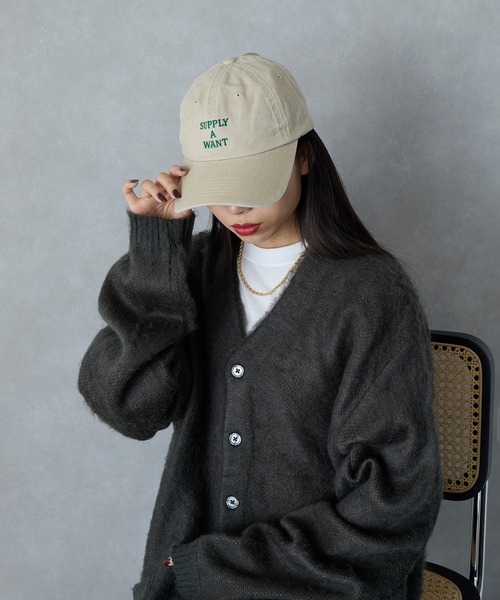 SETUP7（セットアップセブン）の「【SETUP7】ヴィンテージロゴキャップ GLR※（キャップ・レディース・ベージュ/ネイビー/レッド/グリーン系その他2・FREE）」の9枚目の写真