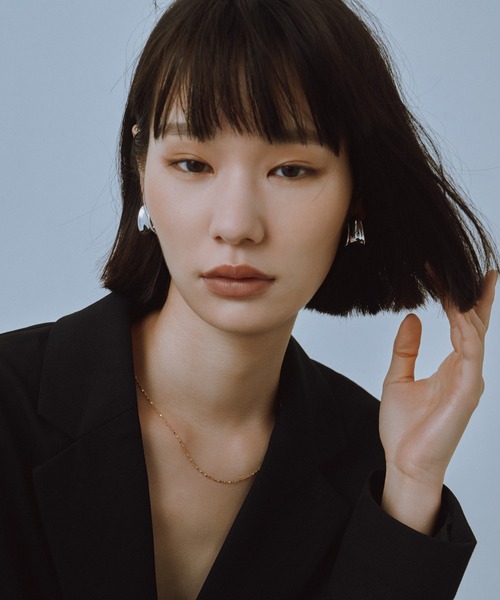 novice（ノーヴィス）の「【novice】Reverse Round Pierce［Stainless］（ピアス（両耳用）・レディース・シルバー/ゴールド・FREE）」の5枚目の写真