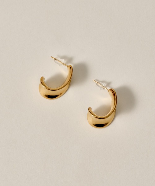 novice（ノーヴィス）の「【novice】Reverse Round Pierce［Stainless］（ピアス（両耳用）・レディース・シルバー/ゴールド・FREE）」の6枚目の写真