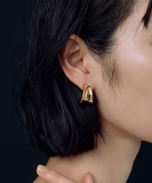novice（ノーヴィス）の「【novice】Reverse Round Pierce［Stainless］（ピアス（両耳用）・レディース・シルバー/ゴールド・FREE）」の8枚目の写真