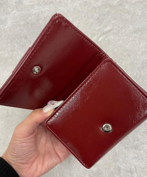 WEGO（ウィゴー）の「WEGO/ハトメベルトフラップウォレット（財布・レディース・ワイン/ブラック/ブラウン/シルバー・FREE）」の16枚目の写真