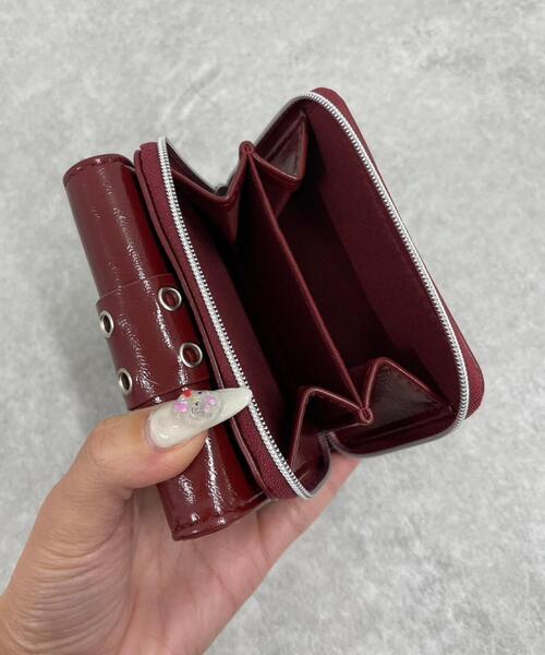 WEGO（ウィゴー）の「WEGO/ハトメベルトフラップウォレット（財布・レディース・ワイン/ブラック/ブラウン/シルバー・FREE）」の10枚目の写真