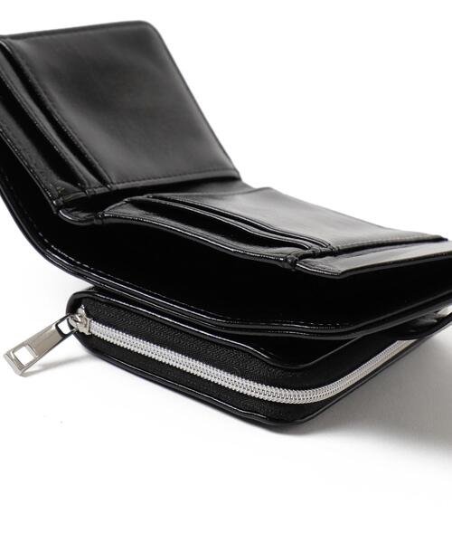 WEGO（ウィゴー）の「WEGO/ハトメベルトフラップウォレット（財布・レディース・ワイン/ブラック/ブラウン/シルバー・FREE）」の6枚目の写真