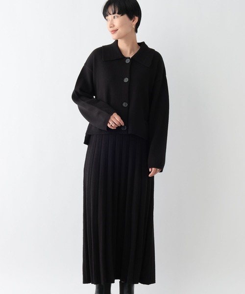 LEPSIM（レプシィム）の「襟カーディガンプリーツスカート《2点セット