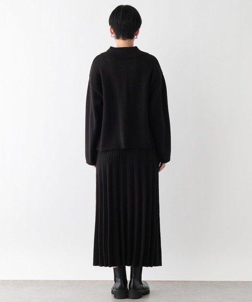 LEPSIM（レプシィム）の「襟カーディガンプリーツスカート《2点セット》　250685（ワンピース・レディース・チャコールグレー/ブラック・FREE）」の17枚目の写真