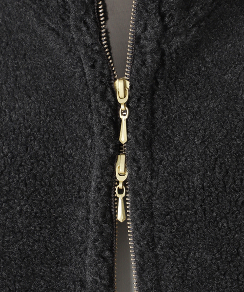 SLOBE IENA（スローブイエナ）の「《追加》ウール混ボアスタンドコクーンブルゾン（その他アウター・レディース・アイボリー/チャコールグレー・36/38）」の20枚目の写真