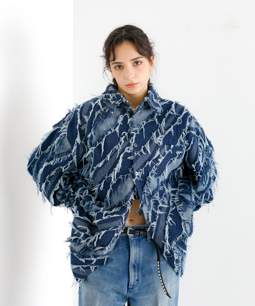 【Revo.レボ】グランジフリンジシャツ/ユニセックス/TH-3883（シャツ/ブラウス）｜Revo.（レボ）