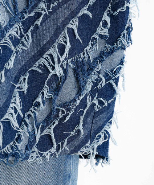 Revo.（レボ）の「【Revo.レボ】グランジフリンジシャツ/ユニセックス/TH-3883（シャツ/ブラウス・メンズ・ライトブルー/ブラック/インディゴブルー・フリー）」の11枚目の写真