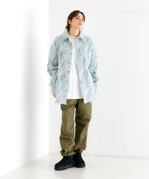 Revo.（レボ）の「【Revo.レボ】グランジフリンジシャツ/ユニセックス/TH-3883（シャツ/ブラウス・メンズ・ライトブルー/ブラック/インディゴブルー・フリー）」の18枚目の写真