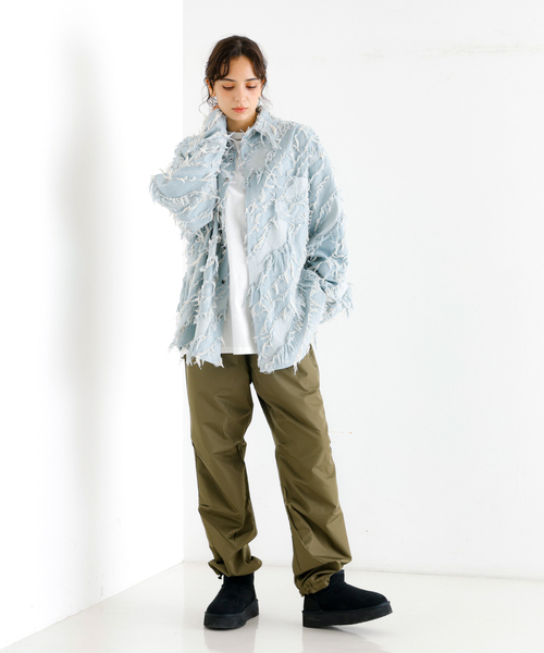 Revo.（レボ）の「【Revo.レボ】グランジフリンジシャツ/ユニセックス/TH-3883（シャツ/ブラウス・メンズ・ライトブルー/ブラック/インディゴブルー・フリー）」の19枚目の写真