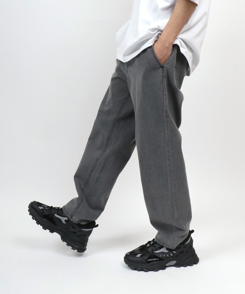 ANPAS(アンパス)の「Stretch Denim Easy Pants/新色追加 ストレッチ デニム イージーパンツ(デニムパンツ・メンズ・ブラック/ブラック系その他/ネイビー/ブルー系その他/ブラック系その他2・M/L/LL)」の16枚目の写真