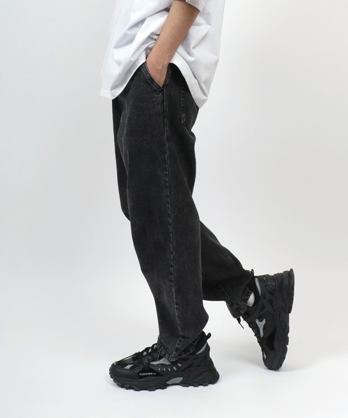 ANPAS(アンパス)の「Stretch Denim Easy Pants/新色追加 ストレッチ デニム イージーパンツ(デニムパンツ・メンズ・ブラック/ブラック系その他/ネイビー/ブルー系その他/ブラック系その他2・M/L/LL)」の21枚目の写真