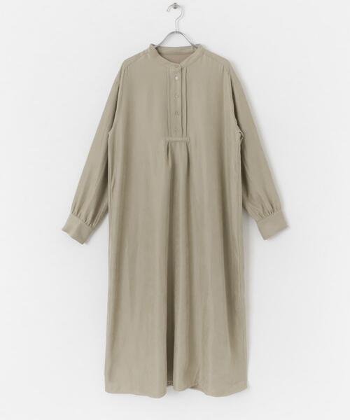 ITEMS URBANRESEARCH（アイテムズ アーバンリサーチ）の「ピケバンドカラーシャツワンピース（ワンピース・レディース・ベージュ/ネイビー・FREE）」の19枚目の写真